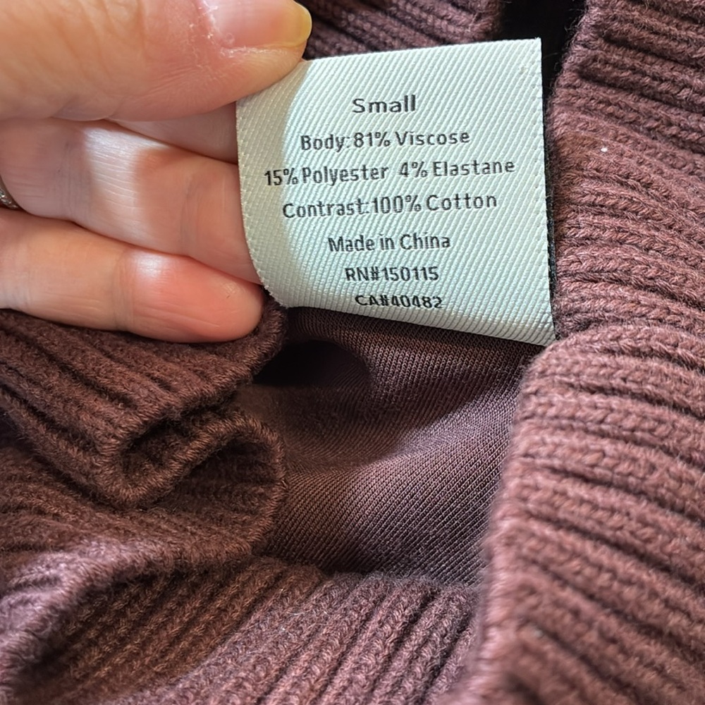 NWOT Varley Barker High Neck Sweat Doublesoft Sz S - Picture 9 of 10